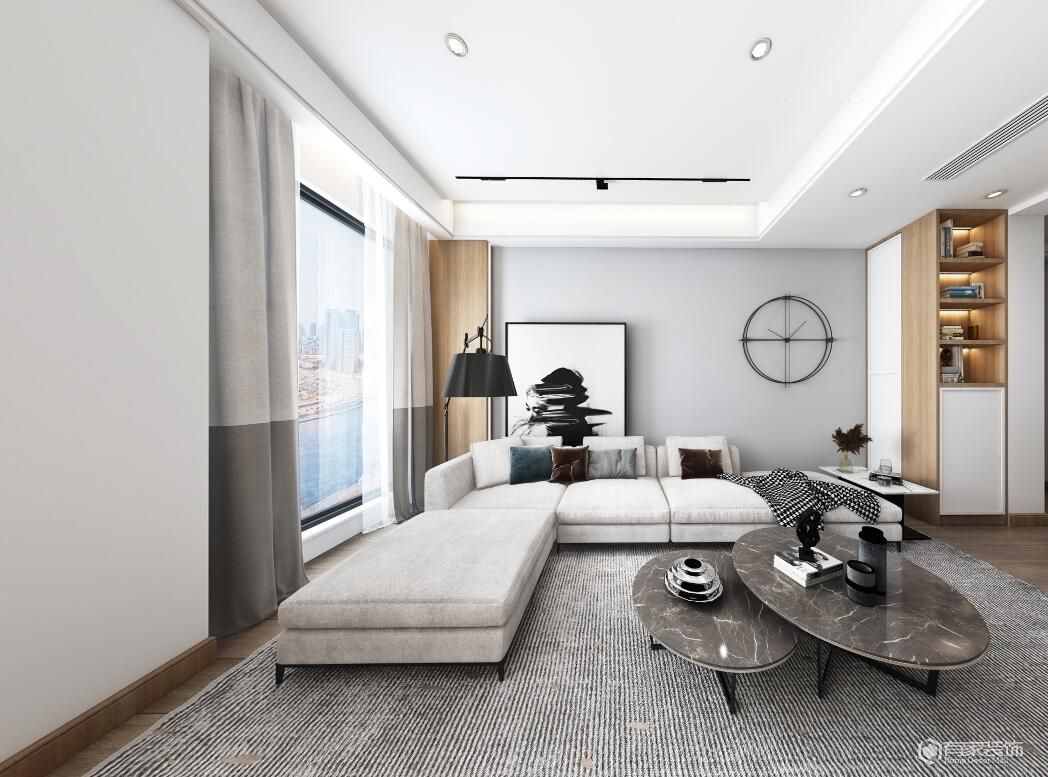 海晟閩江印象140㎡現代簡約  灰色系一樣變成很溫暖的家